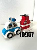 Lego Duplo 10957 - Brandweerhelikopter en Politiewagen, Ophalen of Verzenden, Zo goed als nieuw, Duplo