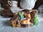 Vintage Bloempotje met bambi hertje hornsea england., Verzamelen, Ophalen of Verzenden, Zo goed als nieuw, Dier