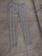 beige broek met  print, travelstof G.Ricceri maat M, Beige, Lang, Maat 38/40 (M), Ophalen of Verzenden