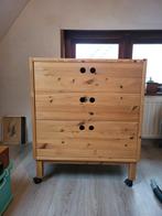 Houten ladekast met 3 lades, Huis en Inrichting, Minder dan 50 cm, Gebruikt, Ophalen of Verzenden, Minder dan 25 cm