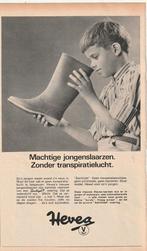 Retro reclame 1967 Hevea jongetje jongenslaarzen, Verzamelen, Verzenden, Overige typen