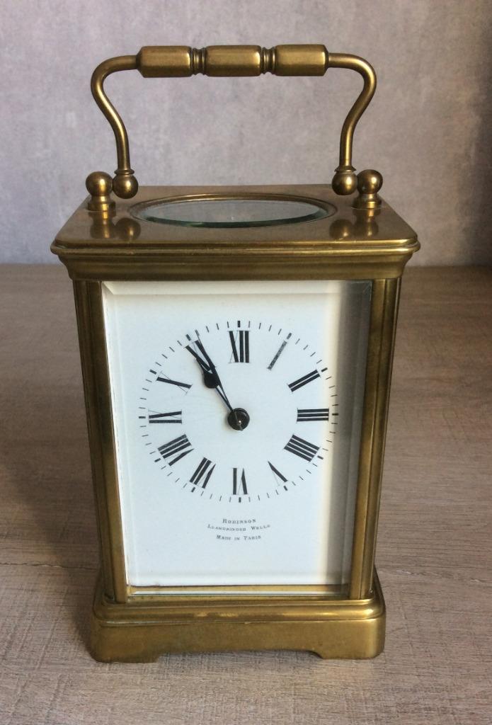 Antiek Reisklokje zonder wekfunctie Robinson LLandrindod, Antiek en Kunst, Antiek | Klokken, Ophalen of Verzenden