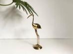 Vintage beeld kraanvogel messing, Antiek en Kunst, Antiek | Koper en Brons, Verzenden, Koper