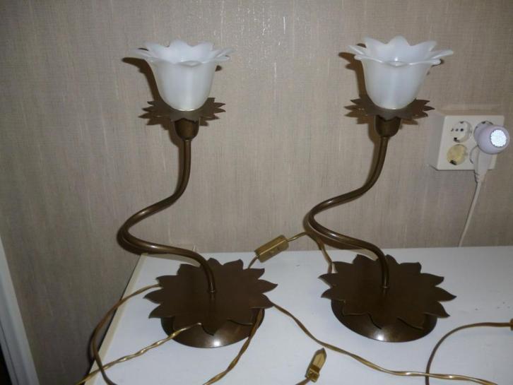 set van 2 mooie schemerlampjes, Huis en Inrichting, Lampen | Tafellampen, Minder dan 50 cm, Ophalen of Verzenden