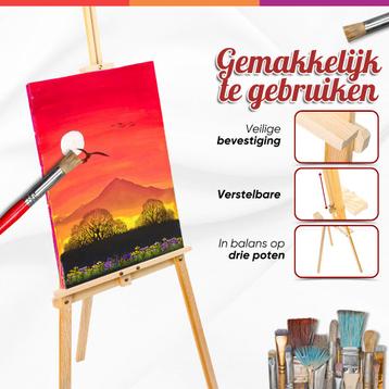 Schildersezel - Dennenhout - Verstelbare Driepooteze beschikbaar voor biedingen