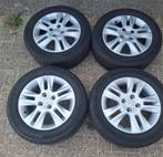15 Inch 4x100 velgen met 185 60 15 zomerbanden 5mm profiel, Gebruikt, 15 inch, Banden en Velgen, Personenwagen