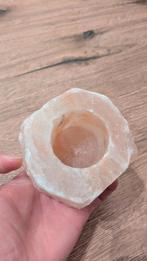 Zoutsteen Kaarshouder, Overige materialen, Crème, Ophalen of Verzenden, Zo goed als nieuw
