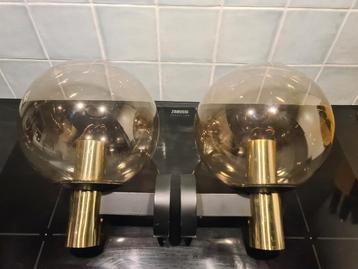 2x Vintage Glashutte Limburg - type 2726 wandlampen beschikbaar voor biedingen