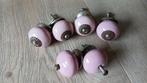6 roze kastknopjes, Gebruikt, Ophalen of Verzenden, Minder dan 100 cm, Wasbak of Wastafel