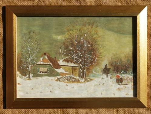 schilderij winterlandschap 2, Antiek en Kunst, Kunst | Schilderijen | Klassiek, Ophalen of Verzenden