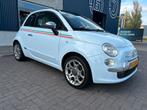 Fiat 500 1.2 C 2008 Blauw, Auto's, Voorwielaandrijving, Stof, 1242 cc, 4 cilinders