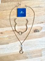 Swarovski ketting en armband, Sieraden, Tassen en Uiterlijk, Verstelbaar, Ophalen of Verzenden, Zo goed als nieuw, Goud
