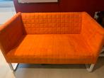Ikea bank oranje / knopparp bank, Gebruikt, Tweepersoons, 75 tot 100 cm, Ophalen of Verzenden