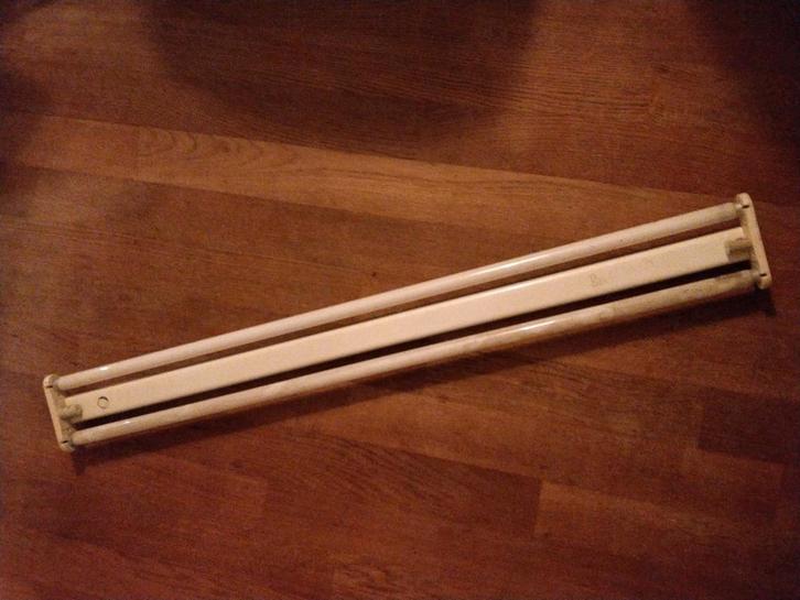 TL Armatuur Werkend incl Lampen 120cm, Doe-het-zelf en Verbouw, Bouwverlichting, Zo goed als nieuw, Armatuur, Minder dan 50 watt