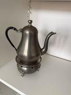 Tinnen theepot met warmhouder, Ophalen of Verzenden