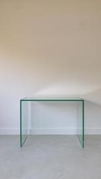 Vintage glazen salontafel / bijzettafel, Ophalen, Minder dan 50 cm, Gebruikt, 50 tot 100 cm
