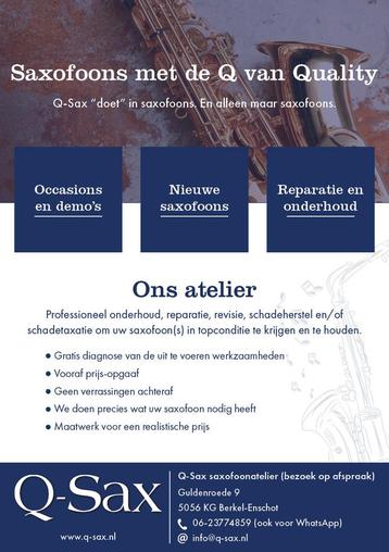 Saxofoons te koop, onderhoud, reparatie, revisie etc. beschikbaar voor biedingen
