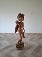 Houten beeld van Balinese danseres, Ophalen of Verzenden