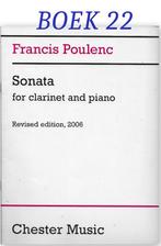 Boek22 -- Bladmuziek Sonata Voor Clarinet en Piano, Muziek en Instrumenten, Bladmuziek, Ophalen of Verzenden, Gebruikt, Klassiek