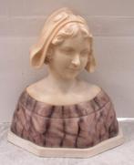 antieke art nouveau albasten buste jong meisje, Antiek en Kunst, Ophalen