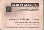 Zundapp Onderdelenlijst Automatic Typen 444 (7087z), Ophalen of Verzenden, Zo goed als nieuw