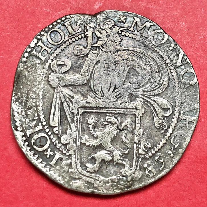 Leeuwendaalder Holland 1589. Zfr, Postzegels en Munten, Munten | Nederland, Losse munt, Overige waardes, Vóór koninkrijk, Zilver