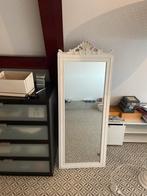 Witte Spiegel in brocante stijl., Ophalen, Gebruikt, 150 tot 200 cm, Rechthoekig