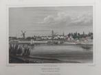82 / Schoonhoven Gekleurde gravure van 1860 vanTerwen, Antiek en Kunst, Ophalen of Verzenden