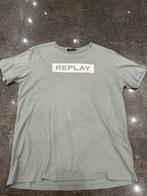 Replay T-shirt Logo – Grijs – Maat L, Kleding | Heren, T-shirts, Maat 52/54 (L), Verzenden, Wit, Zo goed als nieuw