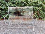 Tuinbankje tuindecoratie ijzeren bankje brocante landelijk, Tuin en Terras, Ophalen, Gebruikt, Metaal