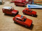 Wiking drie brandweerwagens Mercedes G en twee VW Golf, Hobby en Vrije tijd, Modelauto's | 1:87, Ophalen of Verzenden, Gebruikt