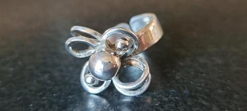 Zilveren vintage fantasie ring, Sieraden, Tassen en Uiterlijk, Ringen, Zo goed als nieuw, Dame, Kleiner dan 17, Zilver, Zilver