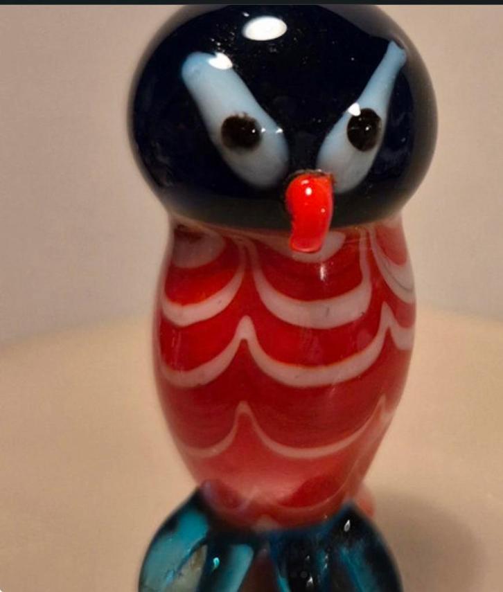 100% Vintage Murano uiltje – Handgemaakt Lampwork – 3 cm, Antiek en Kunst, Antiek | Glas en Kristal, Ophalen of Verzenden