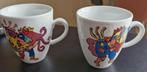 Koffiemok - 2stuks - blauw/rood - hoogte 8.5 cm - NIEUW, Verzenden, Nieuw, Overige stijlen, Kop(pen) en/of Schotel(s)
