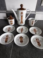 Nutroma Klokkenservies koffiekan melkkan suikerpot 6 bordjes, Ophalen of Verzenden