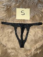 Open lak string, Verzenden, Zwart, Slip