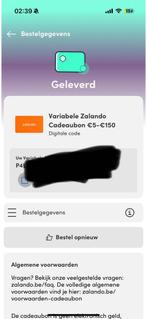2x zalando gitcard twv 150€, Twee personen, Cadeaubon