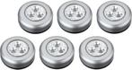 6x Luxe Zilveren Zelfklevende LED Druklampen Set - NIEUW, Kunststof, Mt, Mt, Nieuw