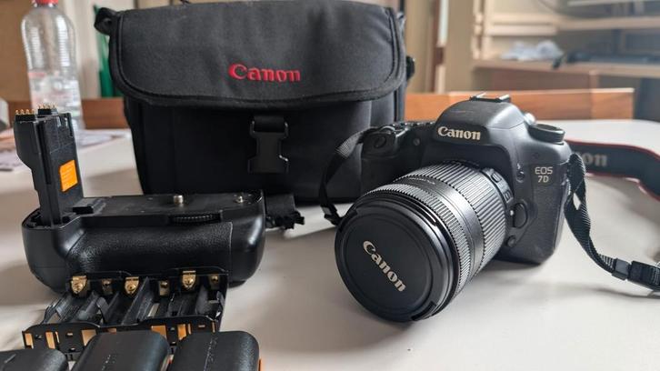 Canon EOS 7D + 18-135mm lens + accessoires, Audio, Tv en Foto, Fotocamera's Digitaal, Gebruikt, Spiegelreflex, Canon, 8 keer of meer