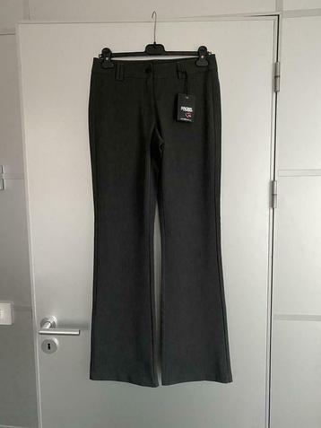 F1274 Angels mt. 36/38=S/M Mary L32 flair broek d-grijs beschikbaar voor biedingen