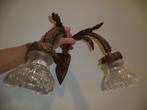 Art Nouveau verguld brons wandlamp applique sater 2 acanthus, Antiek en Kunst, Antiek | Lampen, Ophalen of Verzenden