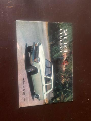 Peugeot 204 Reclamefolder 1967 beschikbaar voor biedingen