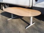 Aspa kantoor tafel / vergadertafel 240x120 ovaal beuken, Postbus, In hoogte verstelbaar, Ophalen of Verzenden, Aspa