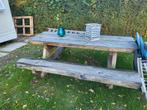 Picknick tafel. 220 cm bij 180 cm, Tuin en Terras, Picknicktafels, Ophalen, Gebruikt, Rechthoekig, Hout