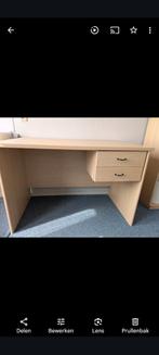 Buro 120 x 67 x 78 blank eiken, Huis en Inrichting, Bureaus, Ophalen, Gebruikt
