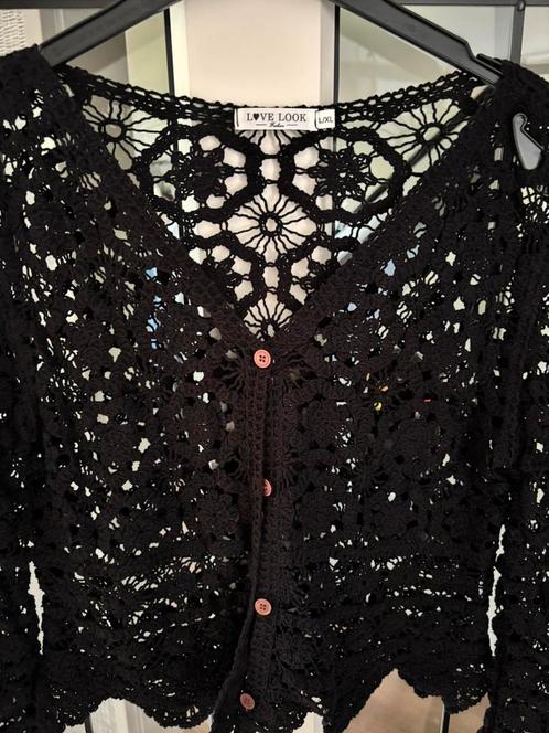 Zwart gehaakt vestje Ibiza Style maat L, Kleding | Dames, Truien en Vesten, Nieuw, Maat 42/44 (L), Zwart, Ophalen of Verzenden