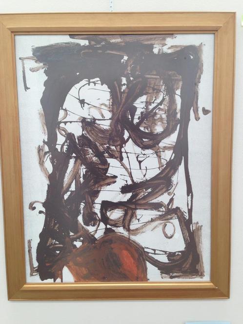 Zarija Clabatti in lijst achter glas, Antiek en Kunst, Kunst | Schilderijen | Abstract, Ophalen