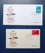 2x 11de dag van de aerofilatelie, Schiphol, 1972, Postzegels en Munten, Postzegels | Eerstedagenveloppen, Verzenden, Onbeschreven