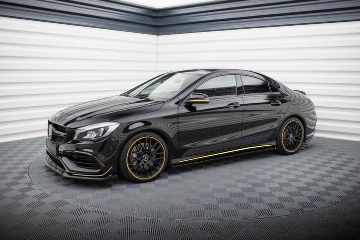 Voorlip sideskirt spoiler diffuser - AMG CLA 45 C117 17-19, Auto diversen, Tuning en Styling, Ophalen of Verzenden