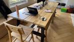 IKEA  SKOGSTA dinning table + chairs + benches, Ophalen, Gebruikt, 100 tot 150 cm, 200 cm of meer